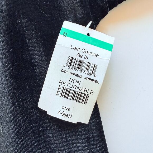 NWT ST JOHN Crushed Velvet Ribbed Short Dolman Sleeve Top in Black Size XS - Picture 7 of 12